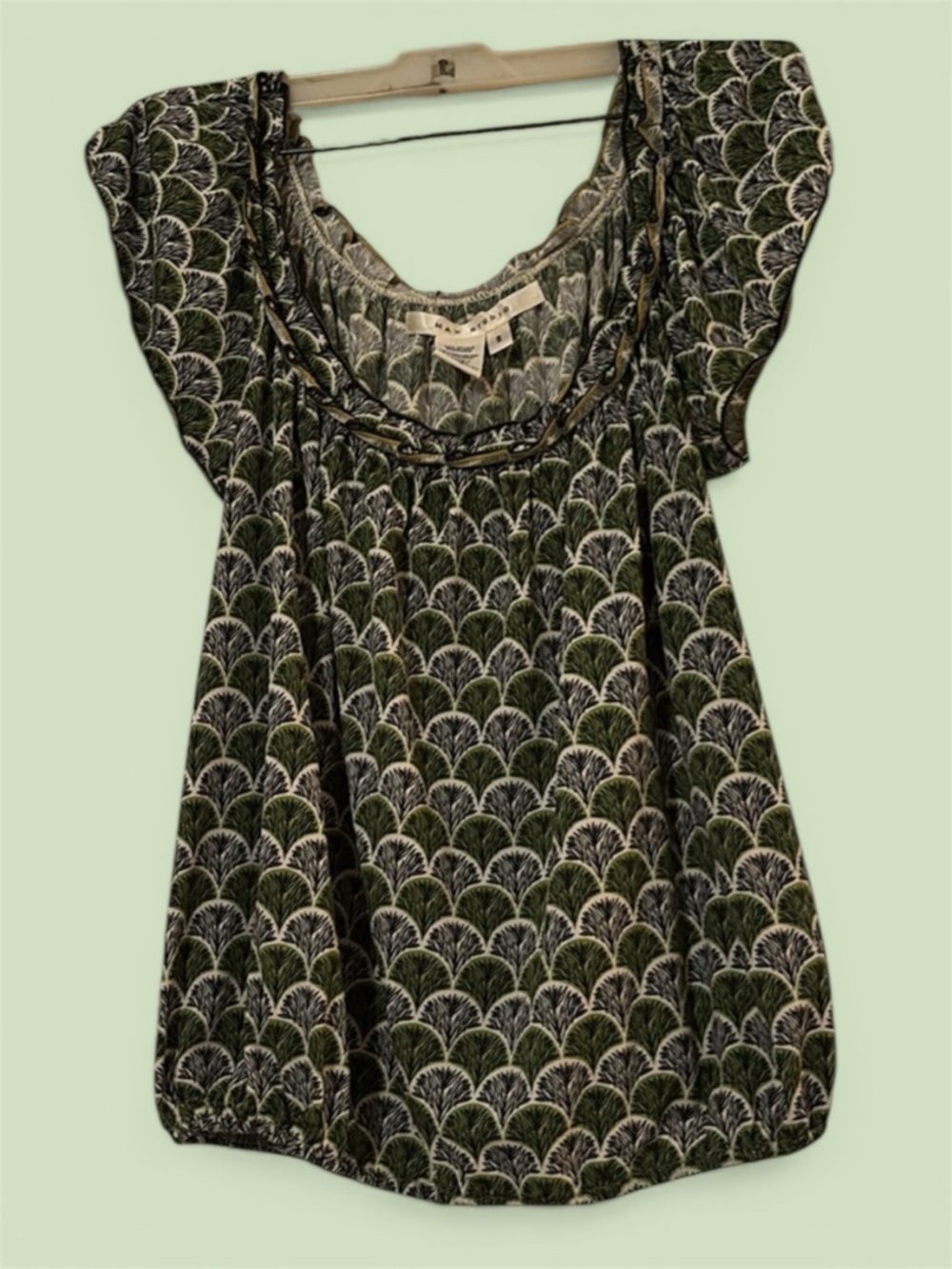Women's Green Patterned Top